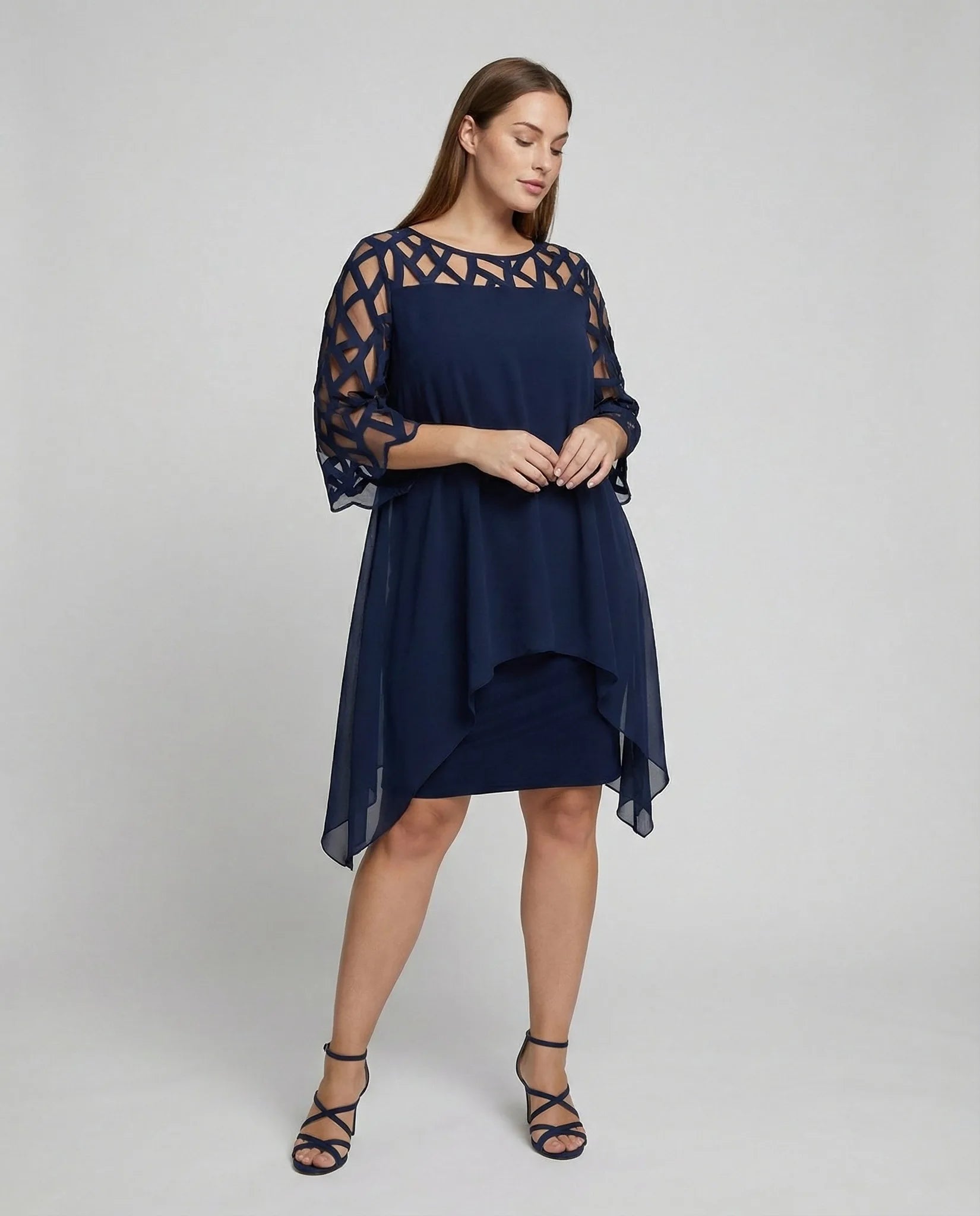 Sukienka midi plus size