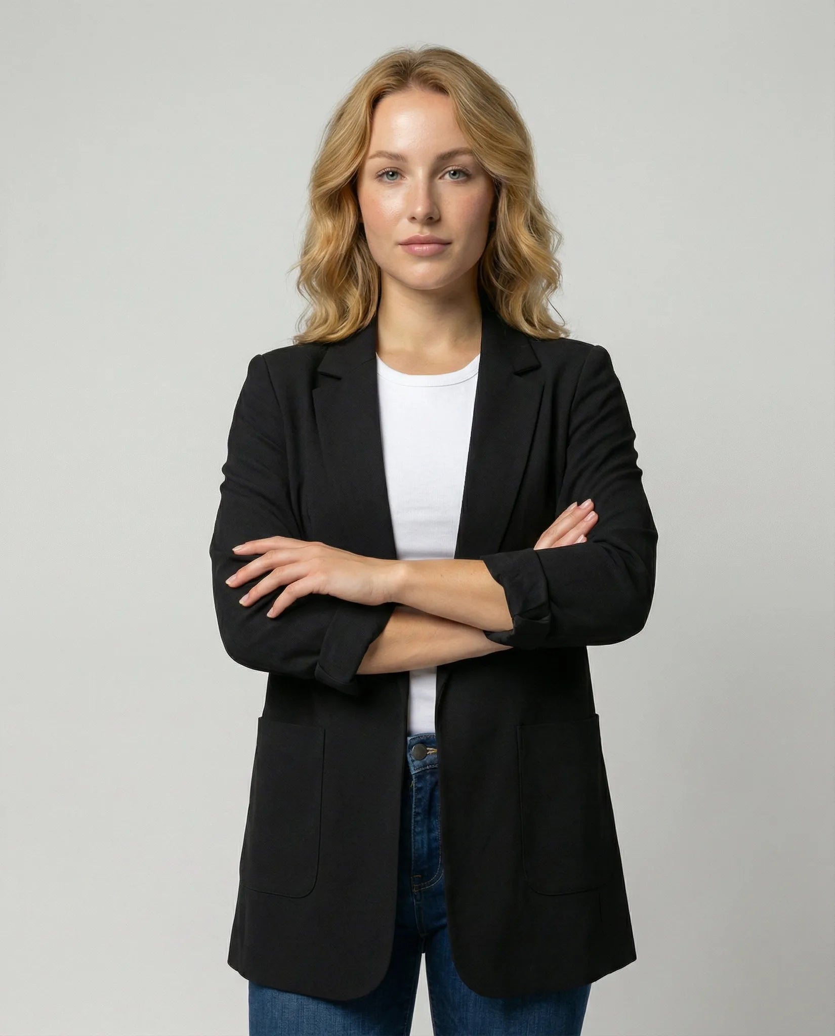 żakiet slim fit z długim rękawem